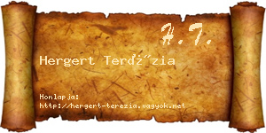 Hergert Terézia névjegykártya